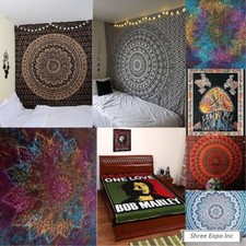 Tenture Murale Mandala Indien Tapisserie Gypsy Décor Couvre-Lit Hippie Art
