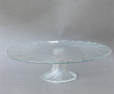 Plat à tarte présentoir plateau en verre sur pied fromage pâtisserie gateau coup