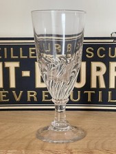 Ancien verre à pied de Bistrot - Torsade -   Alcool Absinthe - Bulle -  XIXe V7