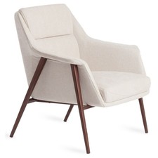 Paris Prix - Fauteuil Design En Tissu "gloria" 77cm Beige