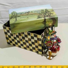 Mackenzie-Childs Verre Ornement Guilleret Bonhomme de Neige