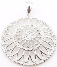 STERLING SILVER Daisy Floral Flower PENDANT Milor Italy 925 MOTHER'S DAY GIFT