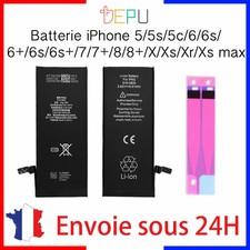 Batterie iPhone 5 SE 6 6S 7 8 plus X Xr Xs MAX Recharge Interne Neuf Compatible
