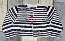 ~ 9 mois ORCHESTRA - AUR277 ~ Gilet rayé bleu et blanc Fille ~ 