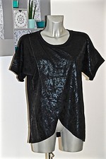 joli tee shirt croisé noir satiné gay HUGO BOSS ORANGE taille L ÉTAT NEUF
