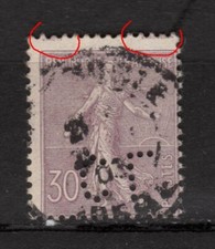 N° 133 oblitéré. Perforé CL et signatures en haut.