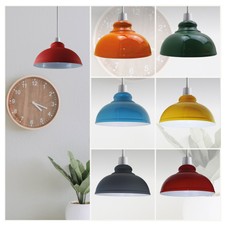Plafonnier Moderne Pendentif Abat-Jour Métal Design Retro Suspension Luminaire