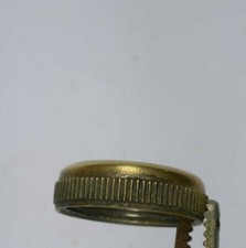  BRASS RETAINER RING FOR 5/8"  PORCELAIN BUTTON. BATHROOM.ANTIQUE