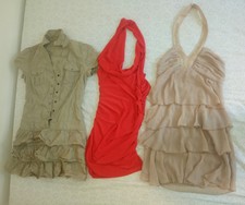 Lot 3 robes de soirée taille 38 M / dos nu, rouge, beige, .... comme neuf 
