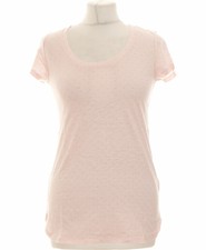 Top Manches Courtes Benetton Taille 36 - T1 - S Rose Femme