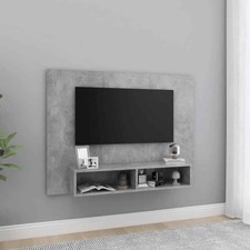 vidaXL Meuble TV mural Gris béton 120x23.5x90 cm Aggloméré LSO