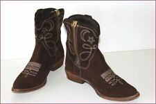 DIVINE FOLLIE Bottines Nubuck Marron Zip T 38 BE