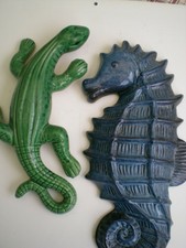 DECORATION LEZARD HYPOCAMPE CERAMIQUE JARDIN MURALE