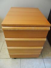 Caisson IKEA 4 tiroirs à roulettes ANTON finition Hêtre