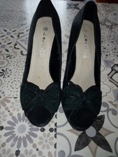 Chaussures en cuir De 10 Cm De Talons En Cuir Noire