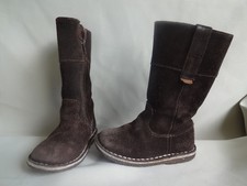 KICKERS CHAUSSURE BOTTE ENFANT BEBE FILLE CUIR DAIM MARRON pt 24 BOOTS SHOES