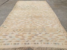 Vintage Marocain soie Sabra KILIM KELIM TAPIS Shabby Chic Tapis Country Home Boho