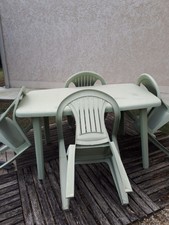 Table Et 4 Chaises De Jardin