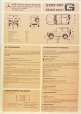 1981 MERCEDES 4X4 TOUT TERRAIN 300 GD BACHE COURT CATALOGUE 