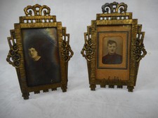 PAIRE ANCIEN CADRE PORTE PHOTOS EN REGULE ART DECO  MADE IN FRANCE
