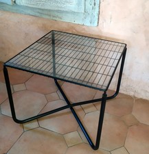 Niels Gammelgaard Table Basse Järpen design grillage vitre laque noire *