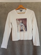 T-Shirt manche longue Blanc avec motif Kiabi Taille XS