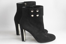 GUCCI Bottines à talons daim noir T41 (60818)