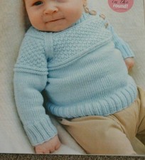Knitting Pattern-Childs Sweater/Pull Tailles 1/3, 6/9, 12/18 mois, 2/4 ans