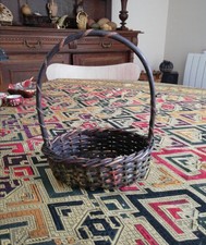 Tout petit Panier peint forme lentille grande anse