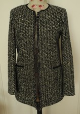 Veste longue / manteau court  123 1.2.3 gris noir beige 38 style couture