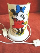 JOUET LUMINAIRE LAMPE DE TABLE MICKEY MINNIE EN PLASTIQUE 20 CM  1970'S