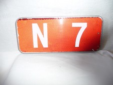 PANNEAU  N7 routier signalisation REFLECHISSANTE  35X15.5CM  métal
