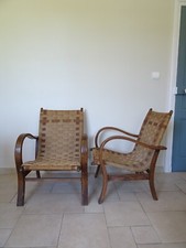 ancien fauteuil corde bois VROOM & DREESMAN dutch rope chair audoux minet vibo