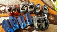 Garçon Chaussures, Baignade Chaussures, Bottes 6 Paires utilisé bon état taille 4,6,7,8