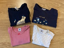 .: Lot de 4 T-shirt Fille Okaïdi et petit bateau - 5 ans - TBE - Port Inclus :.