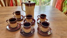 Cafetière + 6 Tasses + 6 Sous Tasses, Tbe