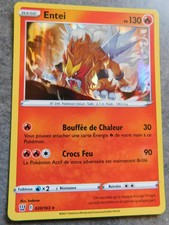 Carte Pokemon - Entei 020/163 - holo Rare - Epee Bouclier Style Combat vf 