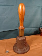 ancienne grosse cloche à main de service XIXéme fleur de lys