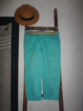 BREAL 38 PANTACOURT TURQUOISE CHIC CLASSIQUE LONG CORSAIRE BAS BERMUDA JEANS JUP