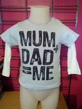 C58  H&M  SUPERBE HAUT GARCON  bleu ciel T 9/12 mois  TBE 