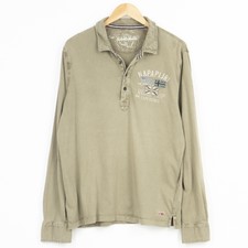 Napapijri Pull Col Polo Col Chemise Beige Hommes Taille XL