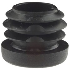 Embout de tube rond rentrant pied chaise meuble table plastique noir patin