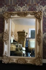 PROMO: Beau miroir 123 X 93 cm style baroque beige pour palais d'un château à BX