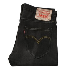 Levi's 510 Homme Jambe Fuseau Jean Braguette Zip Vieilli Foncé Pantalon Taille