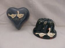 2 PETITS MOULES ALSACIENS GATEAU KOUGLOF CERAMIQUE DECOR MAIN CUISINE OU DECO