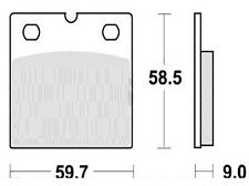 Jeu 2 plaquettes frein Avant de qualité BMW R 80 RT 247/A339 1985 - 1988