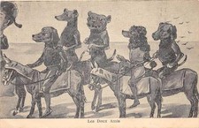 CPA ANIMAUX LES DEUX AMIS CHIEN ET CHEVAL