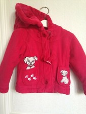 BLOUSON / MANTEAU ROUGE FILLE DISNEY 101 DALMATIENS 12/18 MOIS IDEE CADEAU !! 