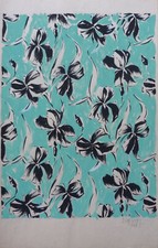 MAQUETTE POUR PAPIER PEINT GOUACHE SUR PAPIER SIGNEE J. WASSMER DATEE 1948 (1)