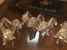 6 porte-couteaux teckels/bassets vintage 60/70' 